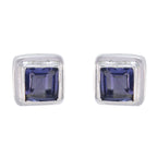 Iolite-German-Patricia-Solitaire-Stud-Blue-Sterling-Silver-Earring