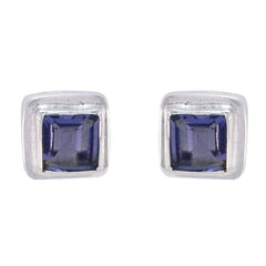 Iolite-German-Patricia-Solitaire-Stud-Blue-Sterling-Silver-Earring