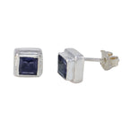 Iolite-German-Patricia-Solitaire-Stud-Blue-Sterling-Silver-Earring