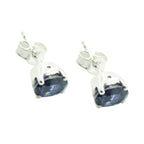Iolite-African-Ella-Solitaire-Stud-Blue-Silver-Earring