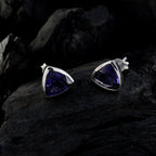 Iolite-Russian-Ellie-Solitaire-Stud-Blue-Silver-Earring