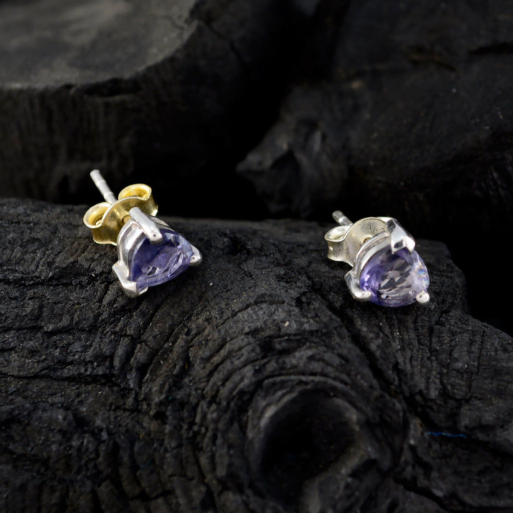 Iolite-Moroccan-Emilia-Solitaire-Stud-Blue-92.5-Silver-Earring