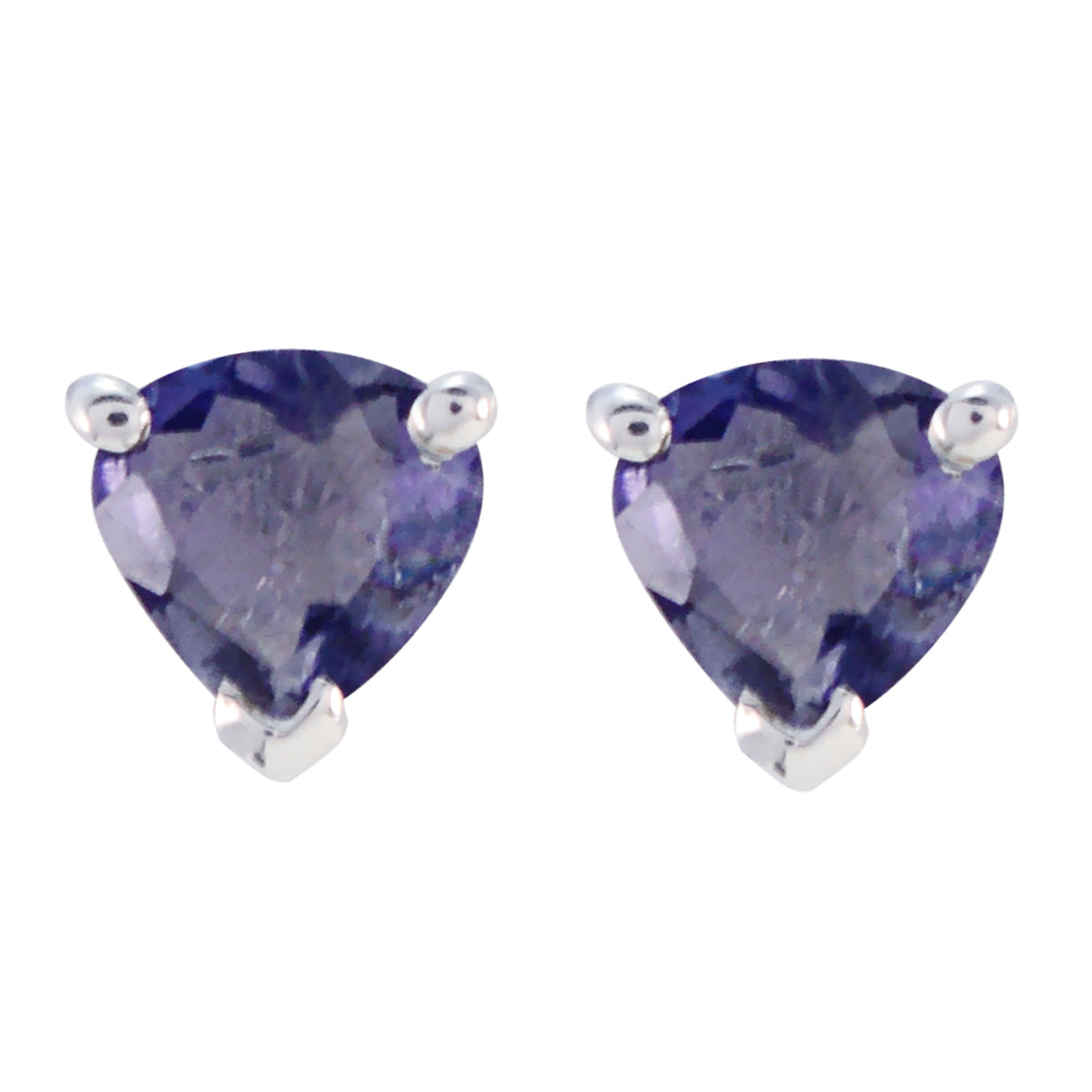 Iolite-Moroccan-Emilia-Solitaire-Stud-Blue-92.5-Silver-Earring Image principale du produit