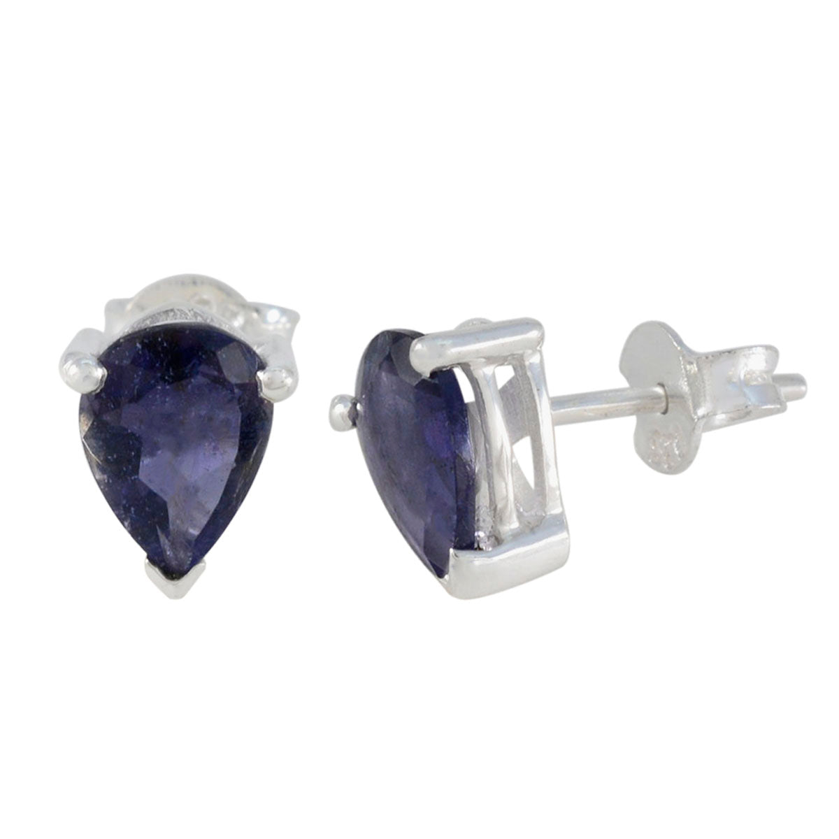 Iolite-African-Daniela-Solitaire-Stud-Blue-Sterling-Silver-Earring
