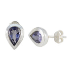 Iolite-African-Luisa-Solitaire-Stud-Blue-925-Sterling-Silver-Earring