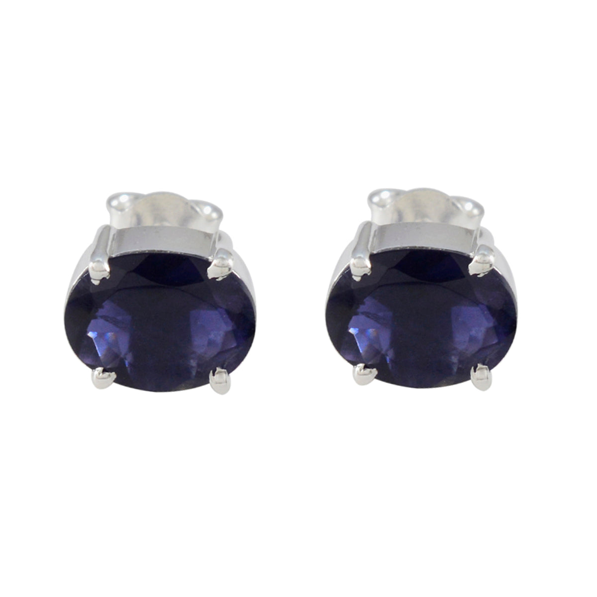 Iolite-Japanese-Nayara-Solitaire-Stud-Blue-92.5-Silver-Earring Immagine principale del prodotto