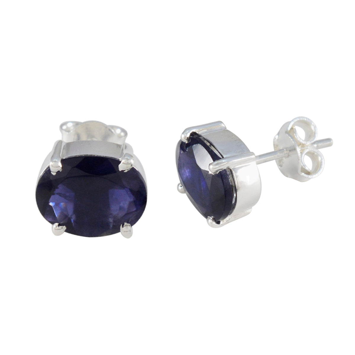 Iolite-Japanese-Nayara-Solitaire-Stud-Blue-92.5-Silver-Earring
