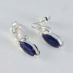 Iolite-Latin-American-Rosa-Solitaire-Stud-Blue-925-Silver-Earring