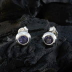 Iolite-Mexican-Elena-Solitaire-Stud-Blue-925-Silver-Earring
