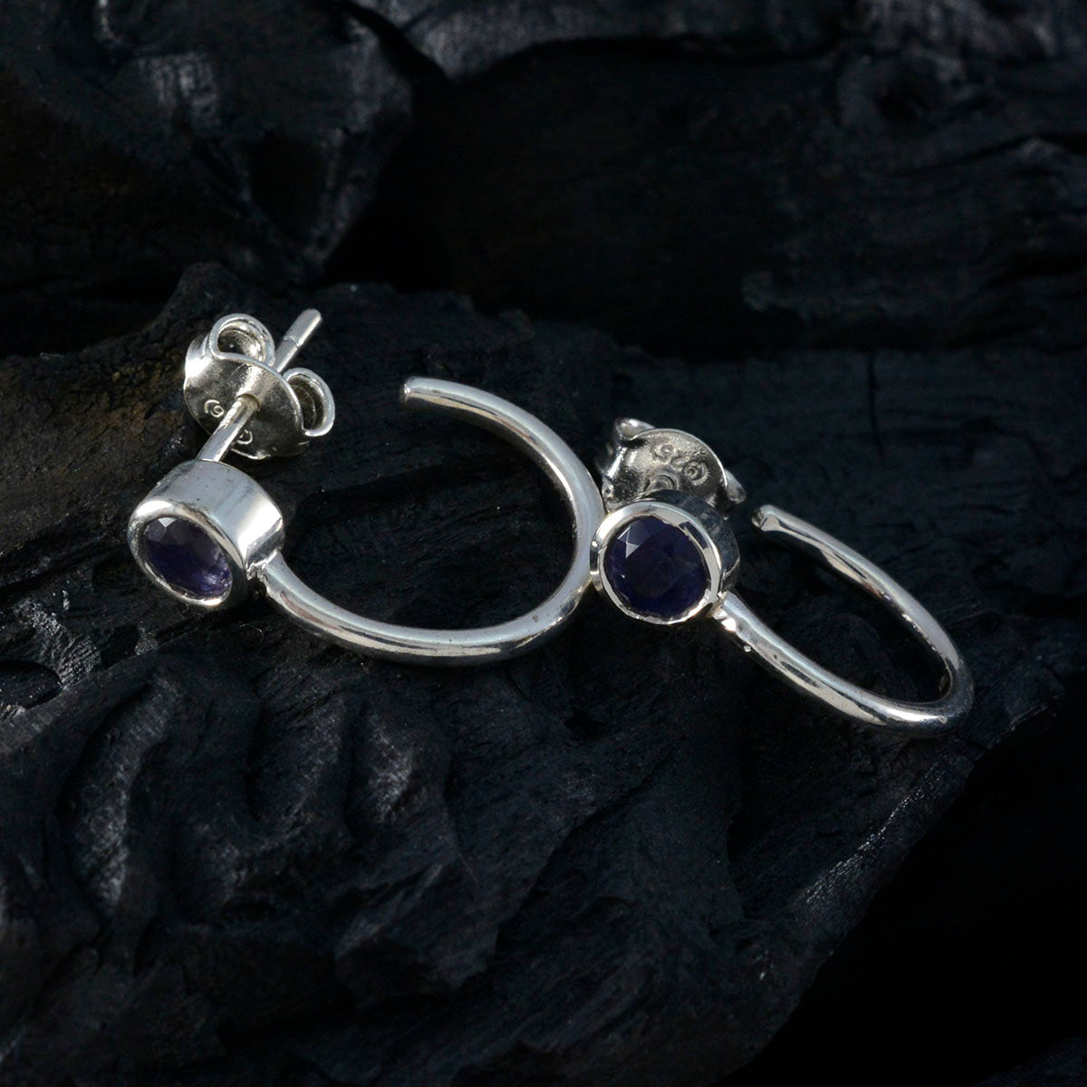 Iolite-Russian-Isabelle-Solitaire-Stud-Blue-Silver-Earring