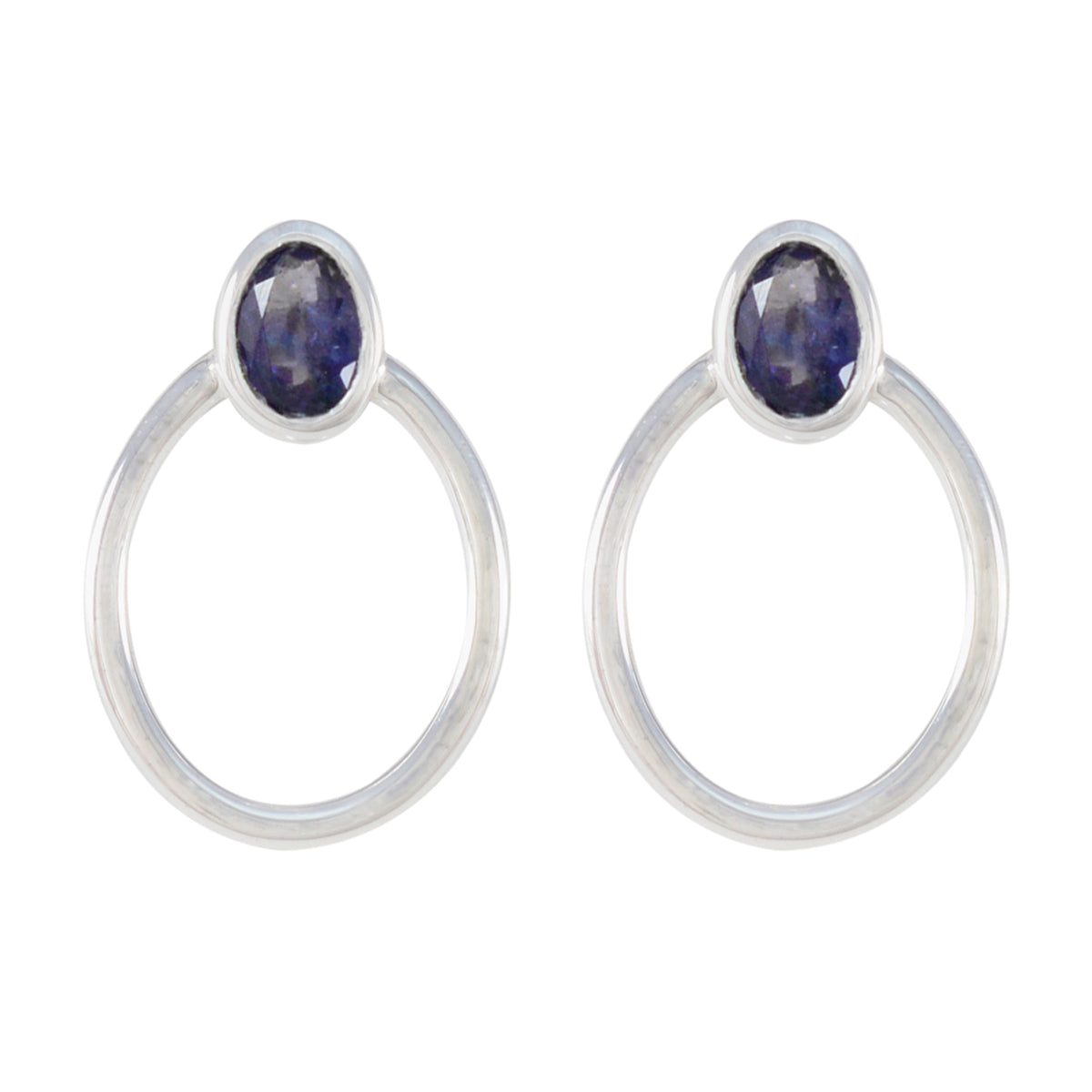 Iolite-Latin-American-Penelope-Solitaire-Stud-Blue-925-Sterling-Silver-Earring