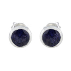 Iolite-Italian-Victoria-Solitaire-Stud-Blue-Silver-Earring