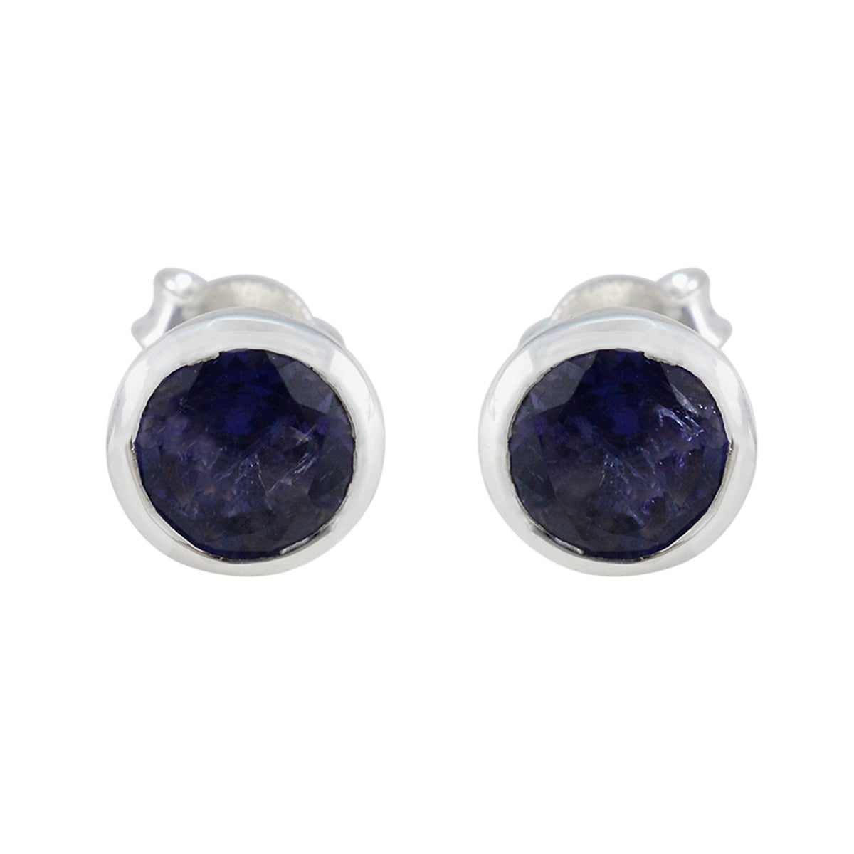 Iolite-Italian-Victoria-Solitaire-Stud-Blue-Silver-Earring