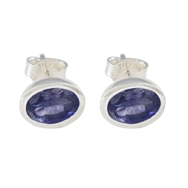 Iolite-Mexican-Ji-eun-Solitaire-Stud-Blue-925-Sterling-Silver-Earring