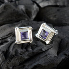 Iolite-American-Amanda-Solitaire-Stud-Blue-925-Silver-Earring