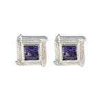 Iolite-American-Amanda-Solitaire-Stud-Blue-925-Silver-Earring