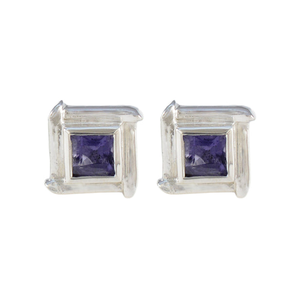 Iolite-American-Amanda-Solitaire-Stud-Blue-925-Silver-Earring