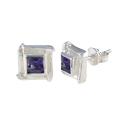 Iolite-American-Amanda-Solitaire-Stud-Blue-925-Silver-Earring