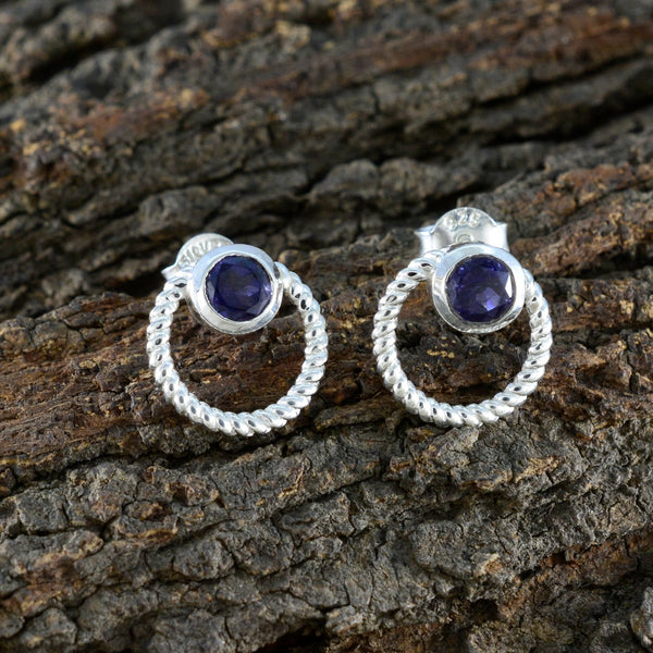 Iolite-American-Fernanda-Solitaire-Stud-Blue-92.5-Silver-Earring