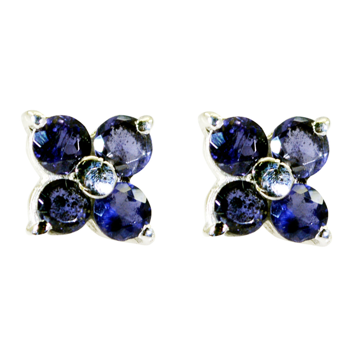 Iolite-Korean-Joaquina-multiple-Stud-Blue-Sterling-Silver-Earring Главное изображение товара