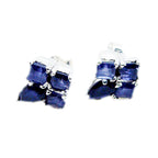 Iolite-Turkish-Freya-multiple-Stud-Blue-Silver-Earring