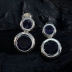 Iolite-Japanese-Eliza-Toi-et-Moi-Stud-Blue-925-Sterling-Silver-Earring