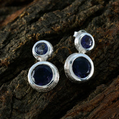 Iolite-Japanese-Eliza-Toi-et-Moi-Stud-Blue-925-Sterling-Silver-Earring