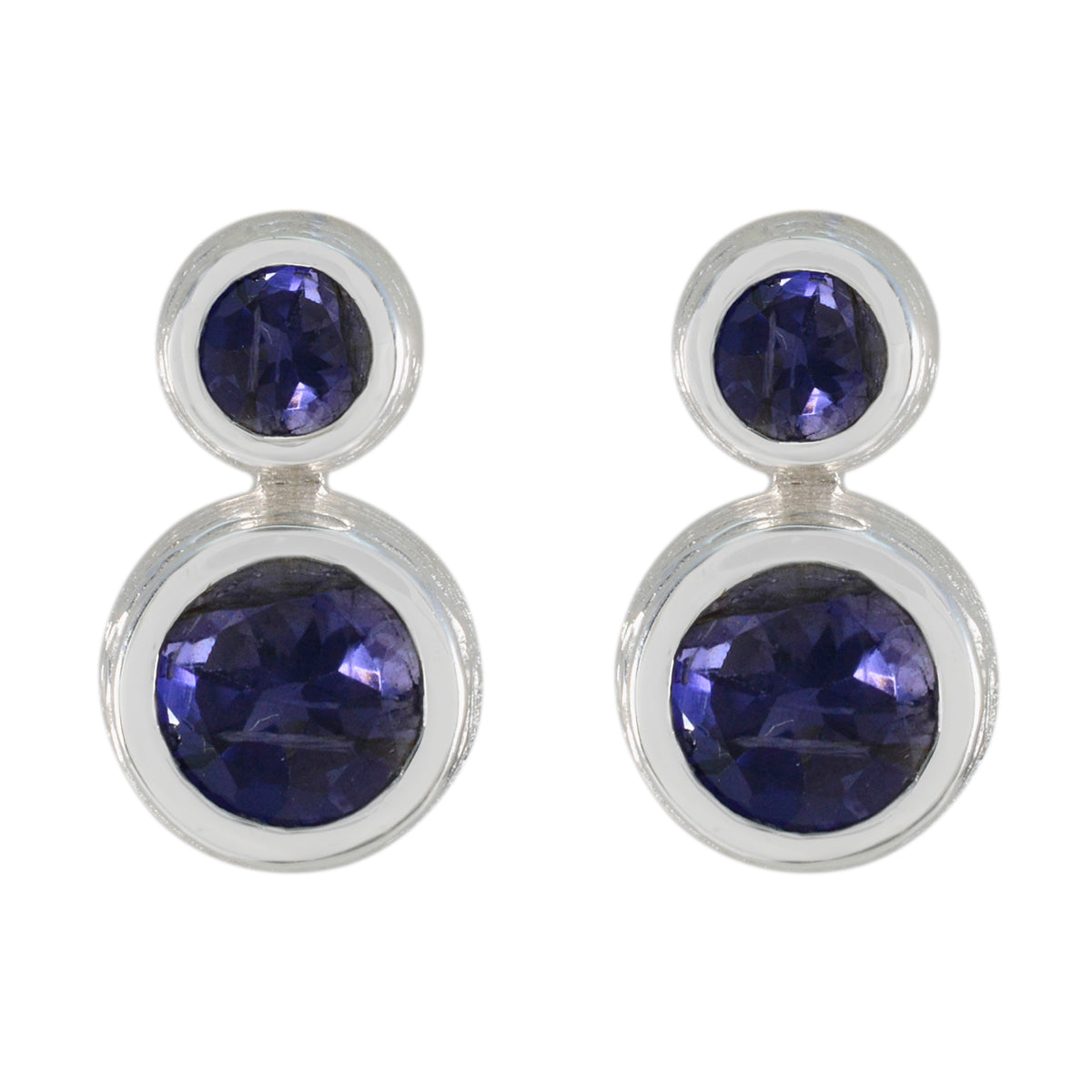 Iolite-Japanese-Eliza-Toi-et-Moi-Stud-Blue-925-Sterling-Silver-Earring Hoofdafbeelding