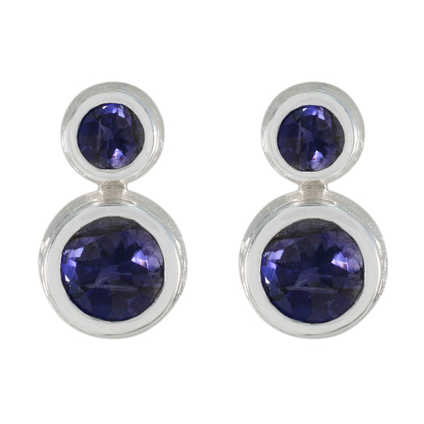 Iolite-Japanese-Eliza-Toi-et-Moi-Stud-Blue-925-Sterling-Silver-Earring