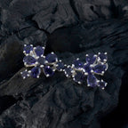 Iolite-Moroccan-Greta-multiple-Stud-Blue-Sterling-Silver-Earring