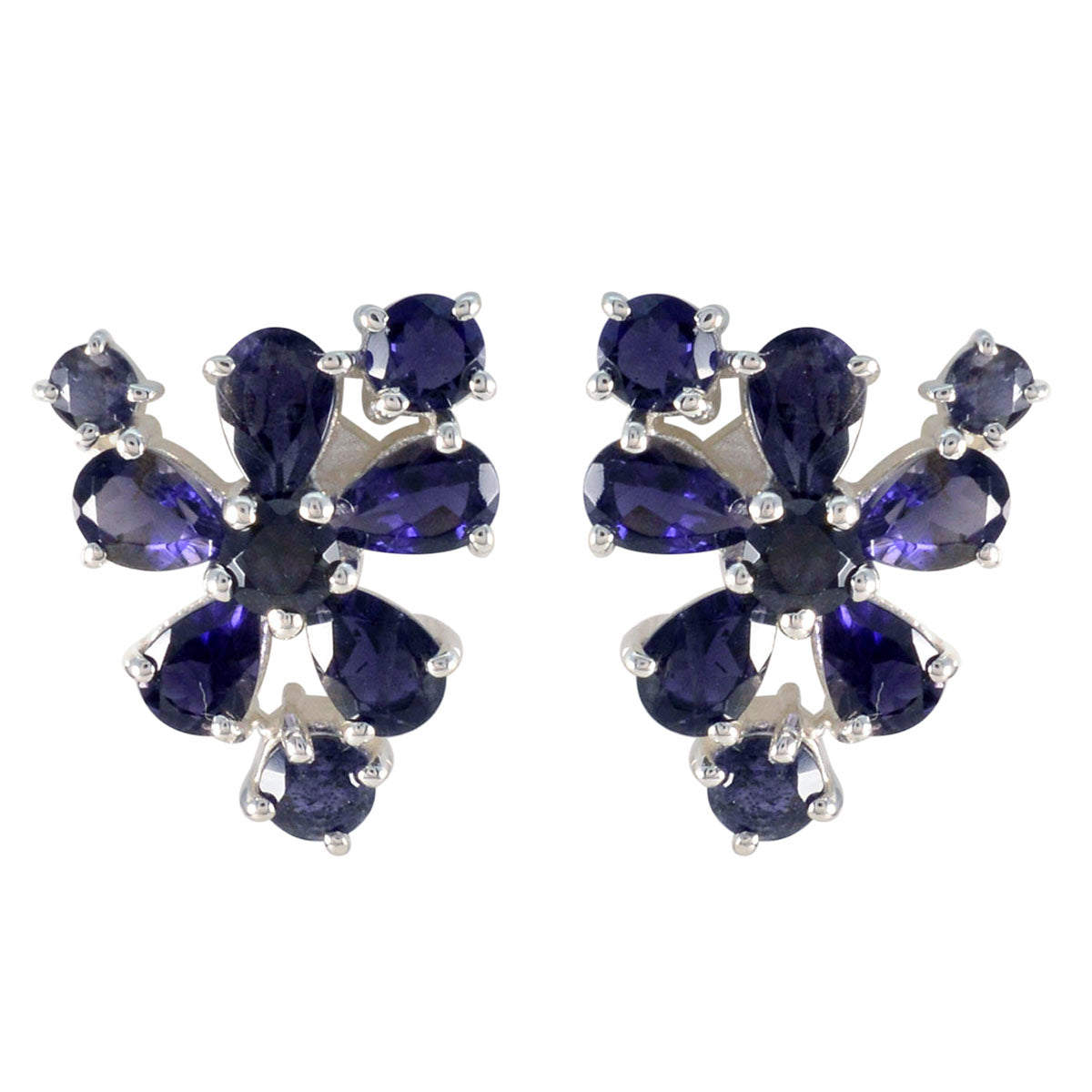 Iolite-Moroccan-Greta-multiple-Stud-Blue-Sterling-Silver-Earring Huvudsaklig produktbild