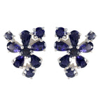 Iolite-Moroccan-Greta-multiple-Stud-Blue-Sterling-Silver-Earring