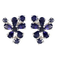 Iolite-Moroccan-Greta-multiple-Stud-Blue-Sterling-Silver-Earring