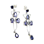 Iolite-Middle-Eastern-Giulia-multiple-Stud-Blue-Silver-Earring