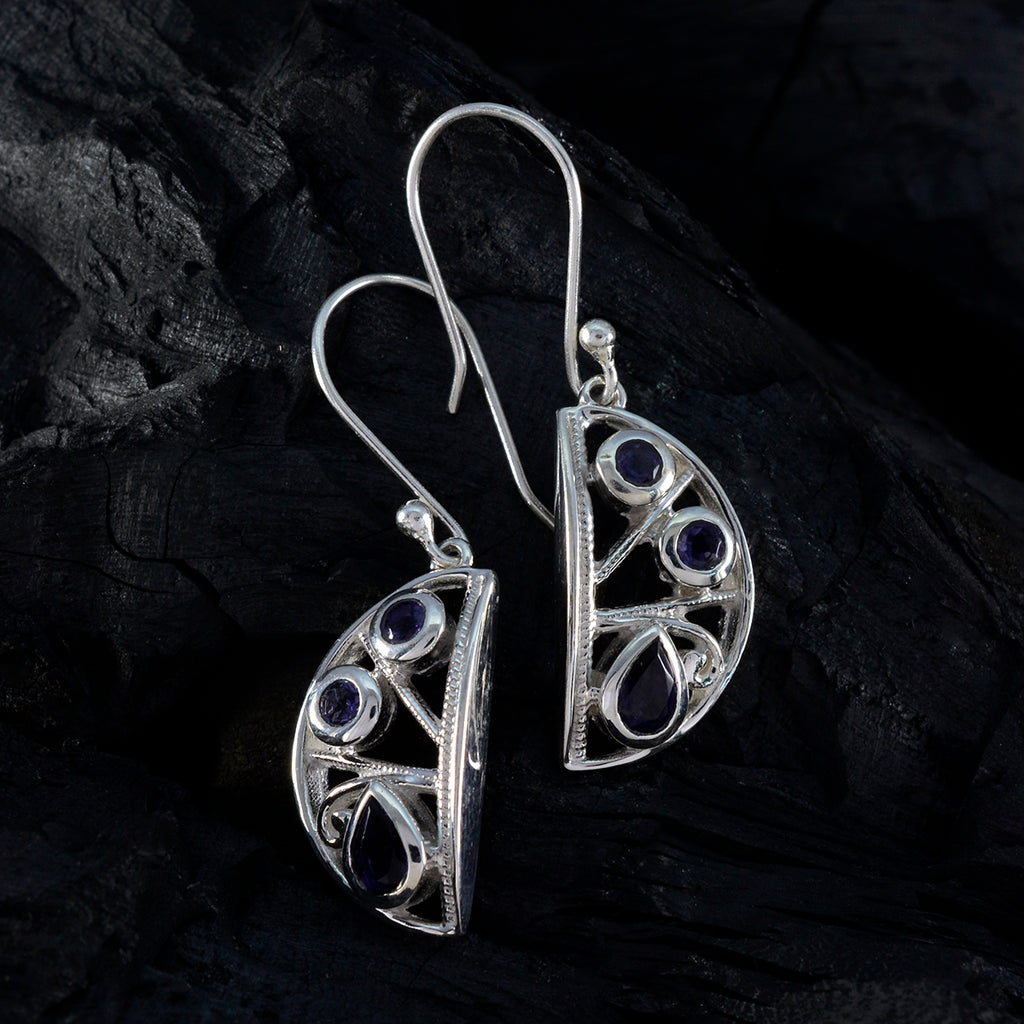 Iolite-Australian-Chen-Trilogy-Dangle-Blue-Silver-Earring