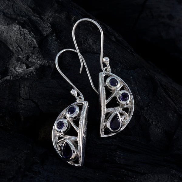 Iolite-Australian-Chen-Trilogy-Dangle-Blue-Silver-Earring