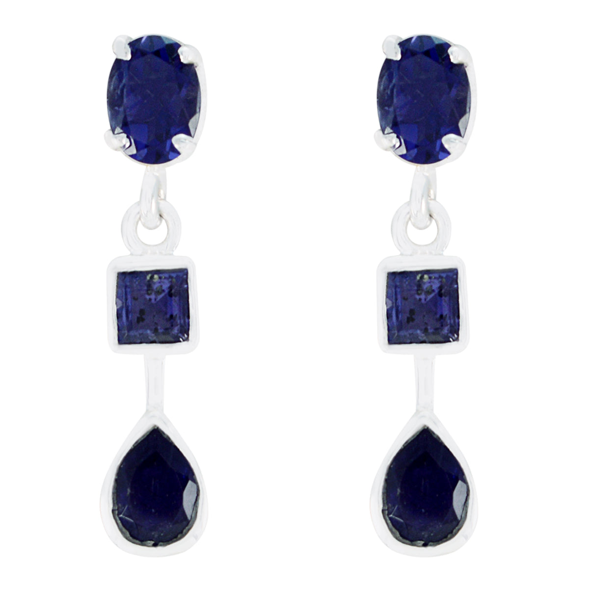 Iolite-German-Lili-multiple-Stud-Blue-925-Sterling-Silver-Earring