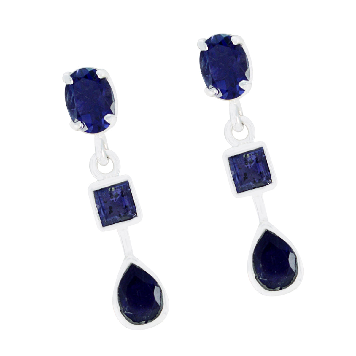 Iolite-German-Lili-multiple-Stud-Blue-925-Sterling-Silver-Earring