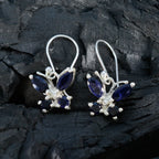 Iolite-German-Freya-multiple-Dangle-Blue-92.5-Silver-Earring