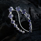 Iolite-Middle-Eastern-Sakura-multiple-EarCuff-Blue-925-Sterling-Silver-Earring