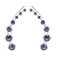 Iolite-Middle-Eastern-Sakura-multiple-EarCuff-Blue-925-Sterling-Silver-Earring