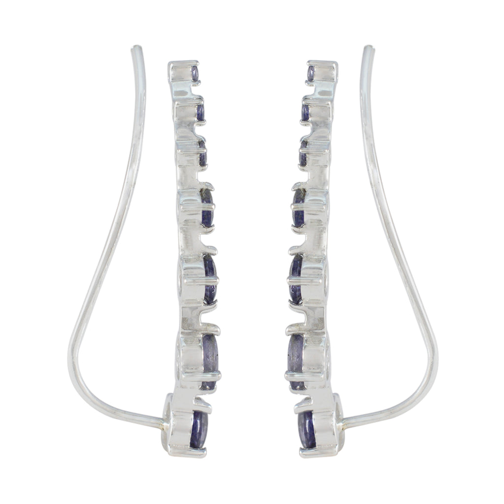 Iolite-Middle-Eastern-Sakura-multiple-EarCuff-Blue-925-Sterling-Silver-Earring
