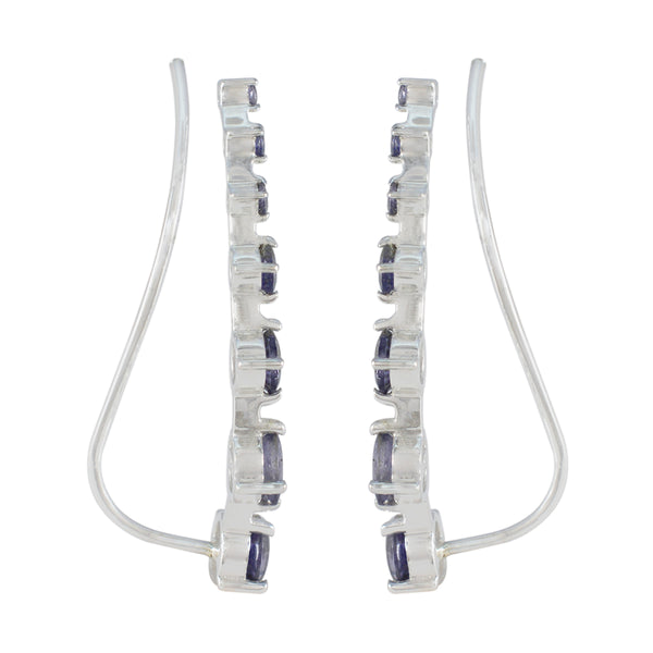 Iolite-Middle-Eastern-Sakura-multiple-EarCuff-Blue-925-Sterling-Silver-Earring