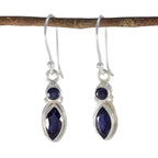 Iolite-African-Autumn-Toi-et-Moi-Dangle-Blue-925-Silver-Earring