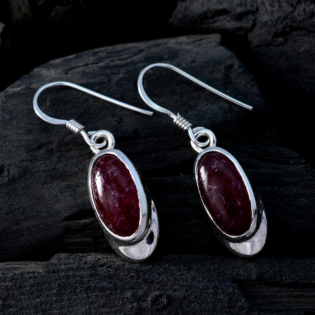 Indian-Ruby-Mexican-Grace-Solitaire-Dangle-Red-92.5-Silver-Earring