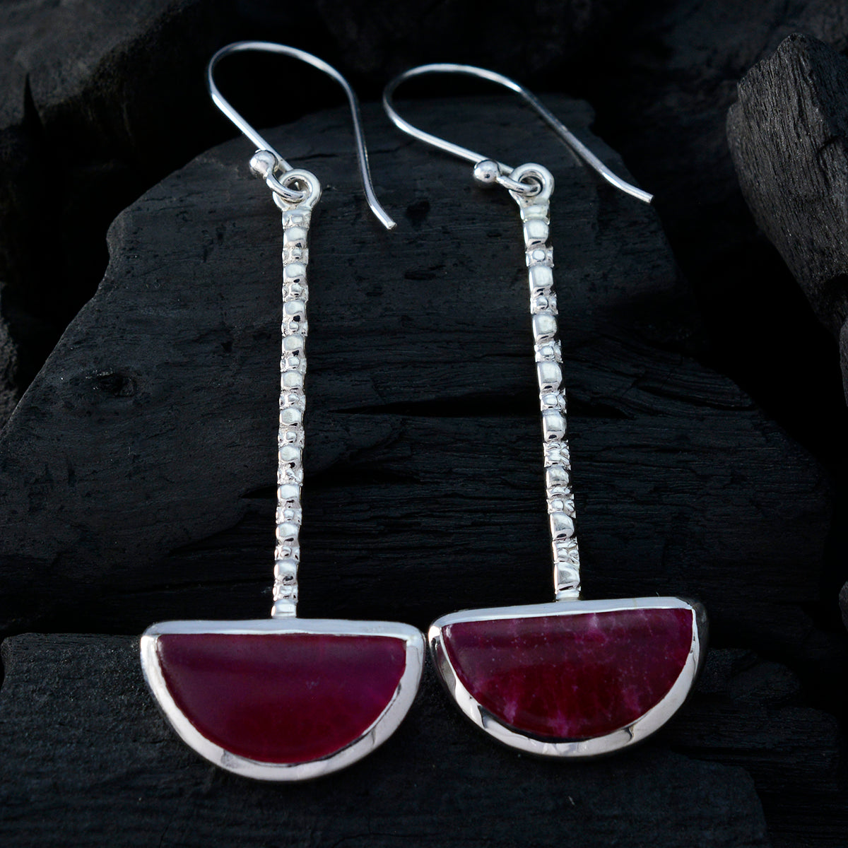 Indian-Ruby-Australian-Greta-Solitaire-Dangle-Red-92.5-Silver-Earring