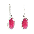 Indian-Ruby-German-Hazel-Solitaire-Dangle-Red-925-Sterling-Silver-Earring