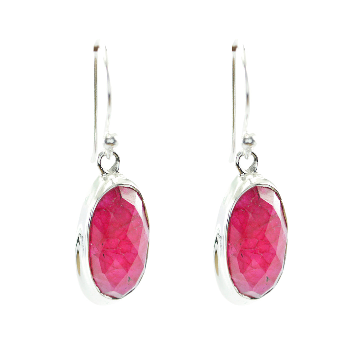 Indian-Ruby-German-Hazel-Solitaire-Dangle-Red-925-Sterling-Silver-Earring