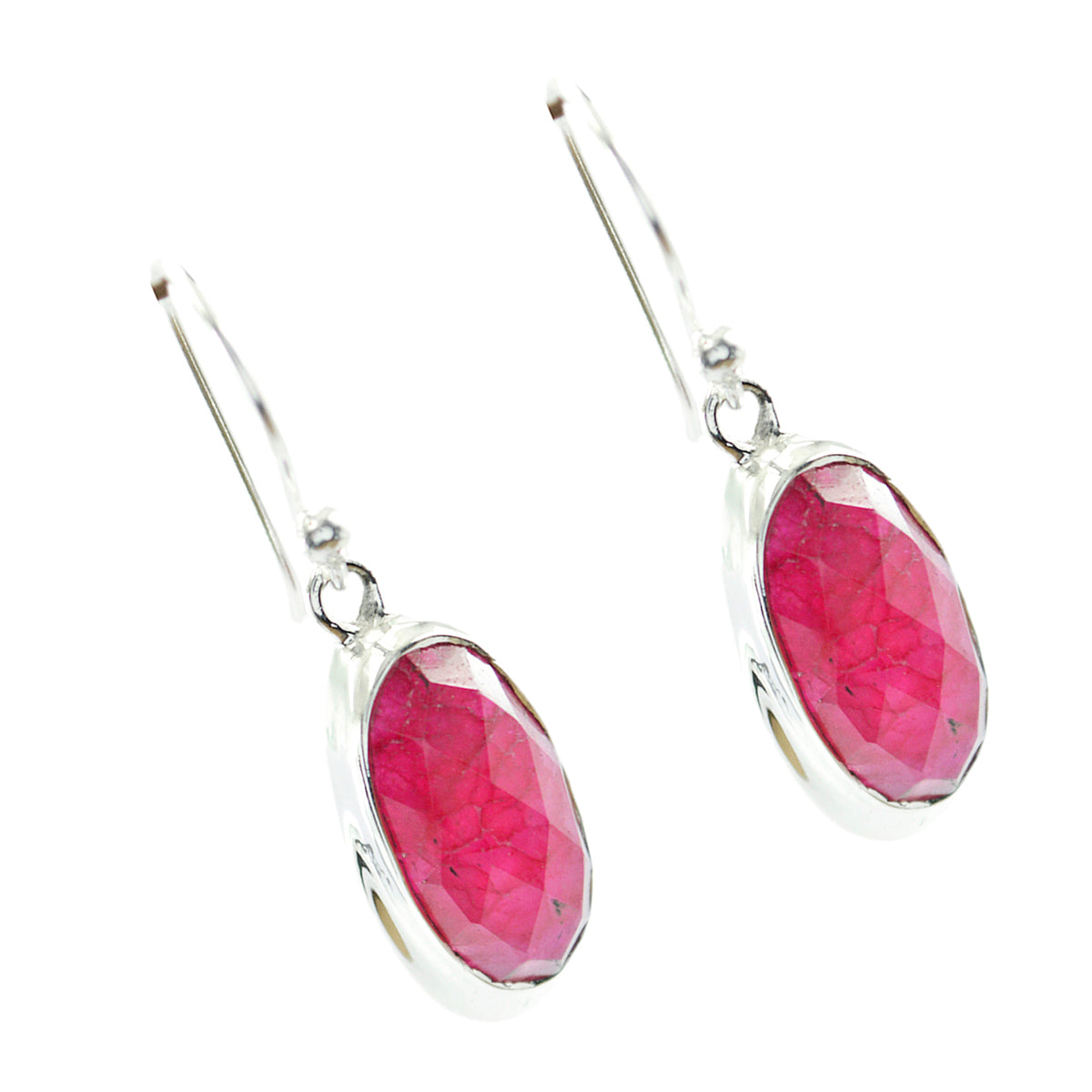 Indian-Ruby-German-Hazel-Solitaire-Dangle-Red-925-Sterling-Silver-Earring