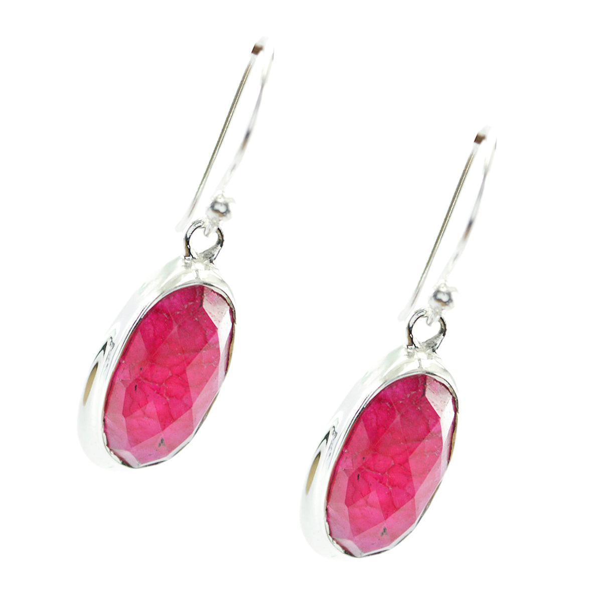 Indian-Ruby-German-Hazel-Solitaire-Dangle-Red-925-Sterling-Silver-Earring
